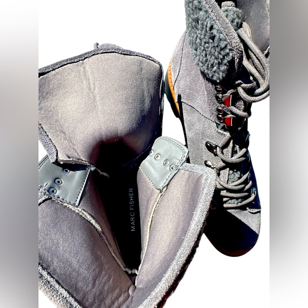 Marc fisher, gray suede lace up‎ boots size 10 NWOT - Picture 5 of 5